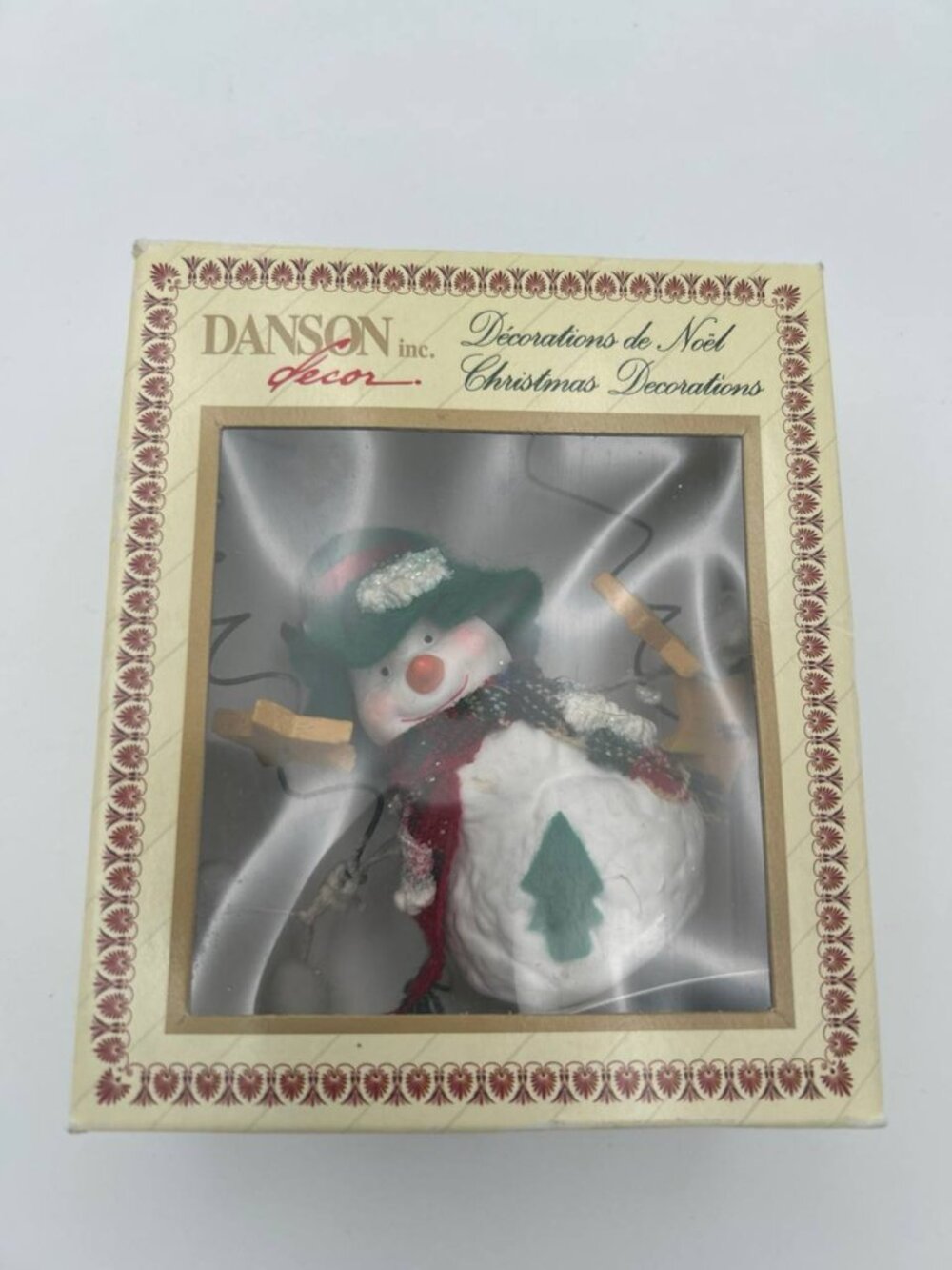 Vintage Danson Decor Snowman Christmas Ornament